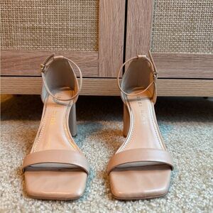 Gianni Bini Nude Ankle Strap Heels